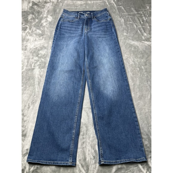 Old Navy Denim - Old Navy Jeans Women Size 2 Wide Leg Mid-Rise Wow Baggy Cotton Denim Pockets